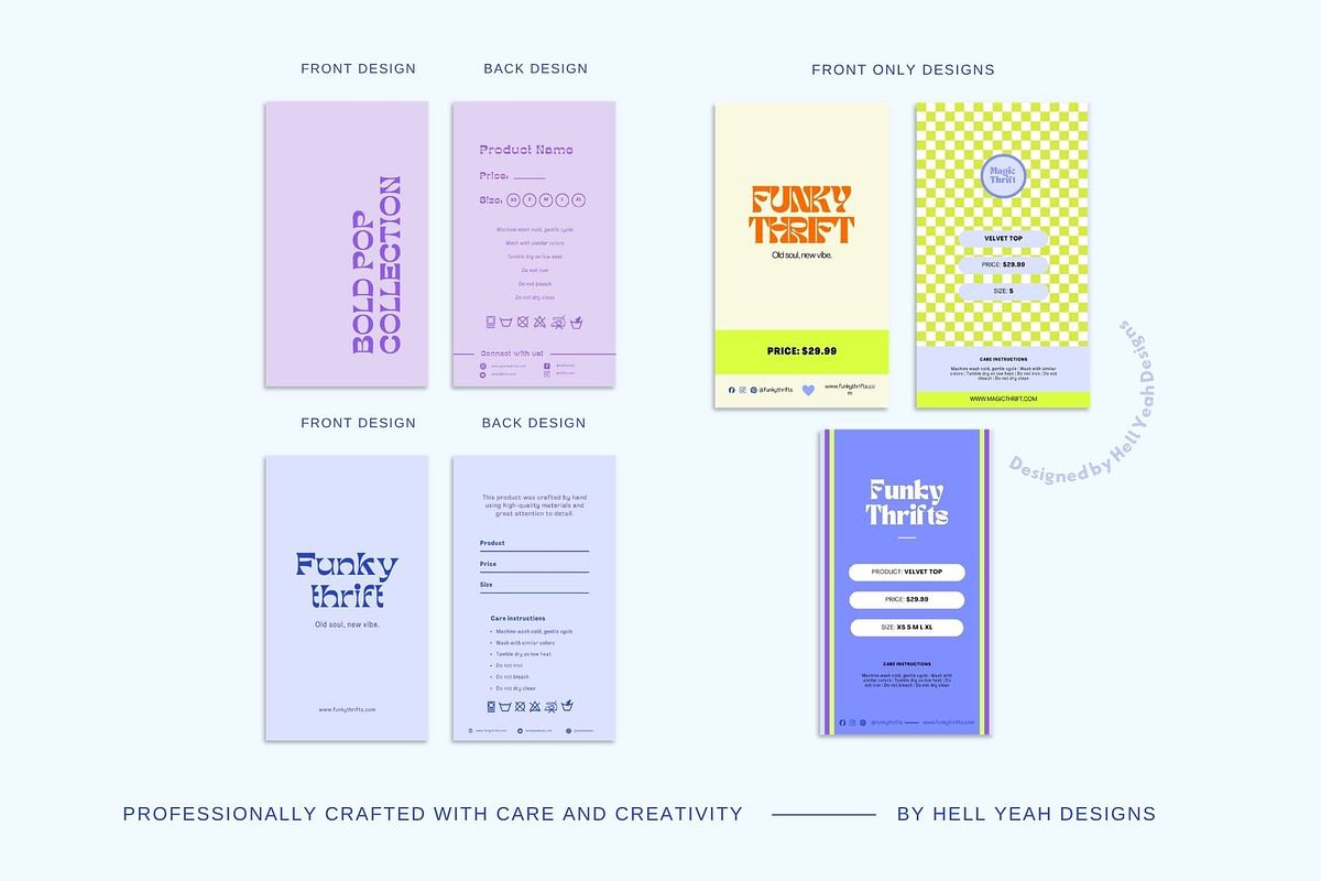 Funky Hang Tags Templates, a Card Template by Hell Yeah Designs (Photo 3 of 9)