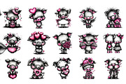 Valentine Pig, Cute Animal Clipart, an Illustration by DreamArtGraphic (Thumbnail 3 of 4)