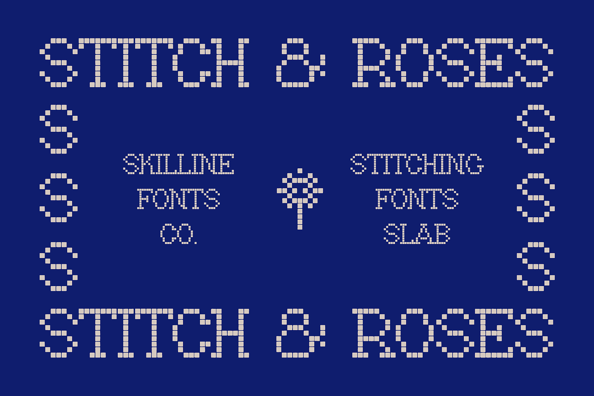 SFC Stitch and Roses, a Symbol Font by Skilline Supply Co. (Photo 1 of 5)
