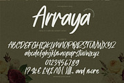 Arraya – Brush Script Font, a Handwritten Font by Gassstype (Thumbnail 6 of 8)
