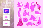 Funny Cats Illustration Collection, an Animal Illustration by Liiafis (Thumbnail 2 of 11)