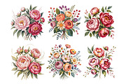Watercolor Floral Clipart, a Decorative Illustration by ForhadGFX (Thumbnail 11 of 12)