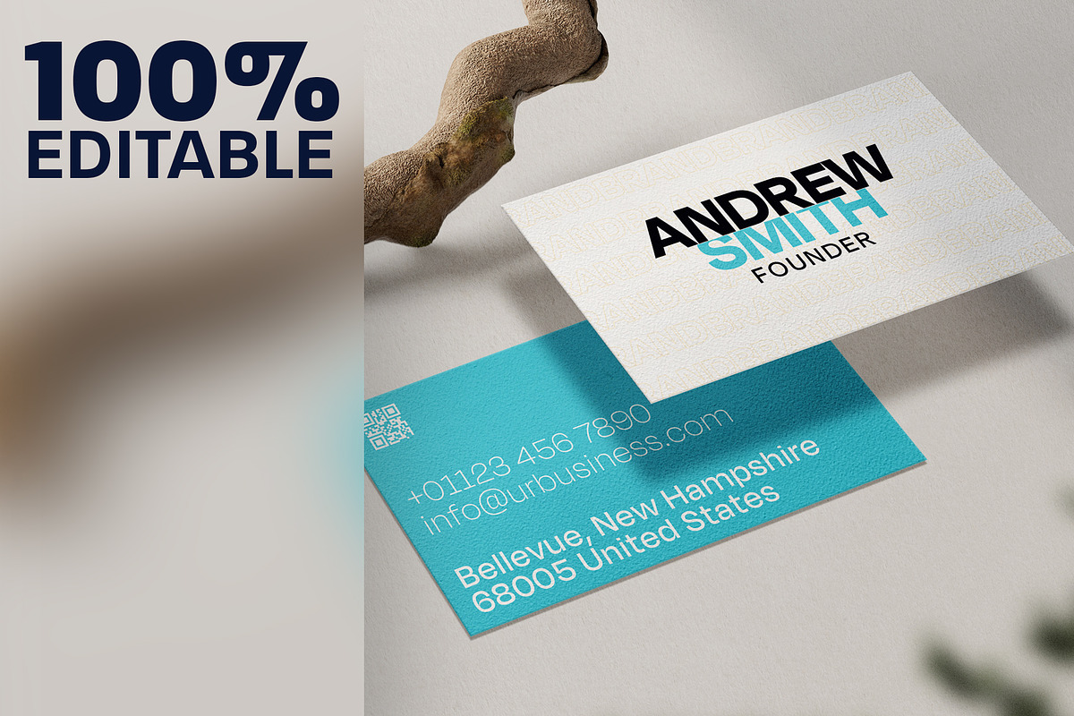 Typography Business Card Template, a Business Card Template by The Moxx (Photo 1 of 4)