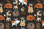 Cute dogs, a Pattern Graphic by ianakauri (Thumbnail 4 of 6)