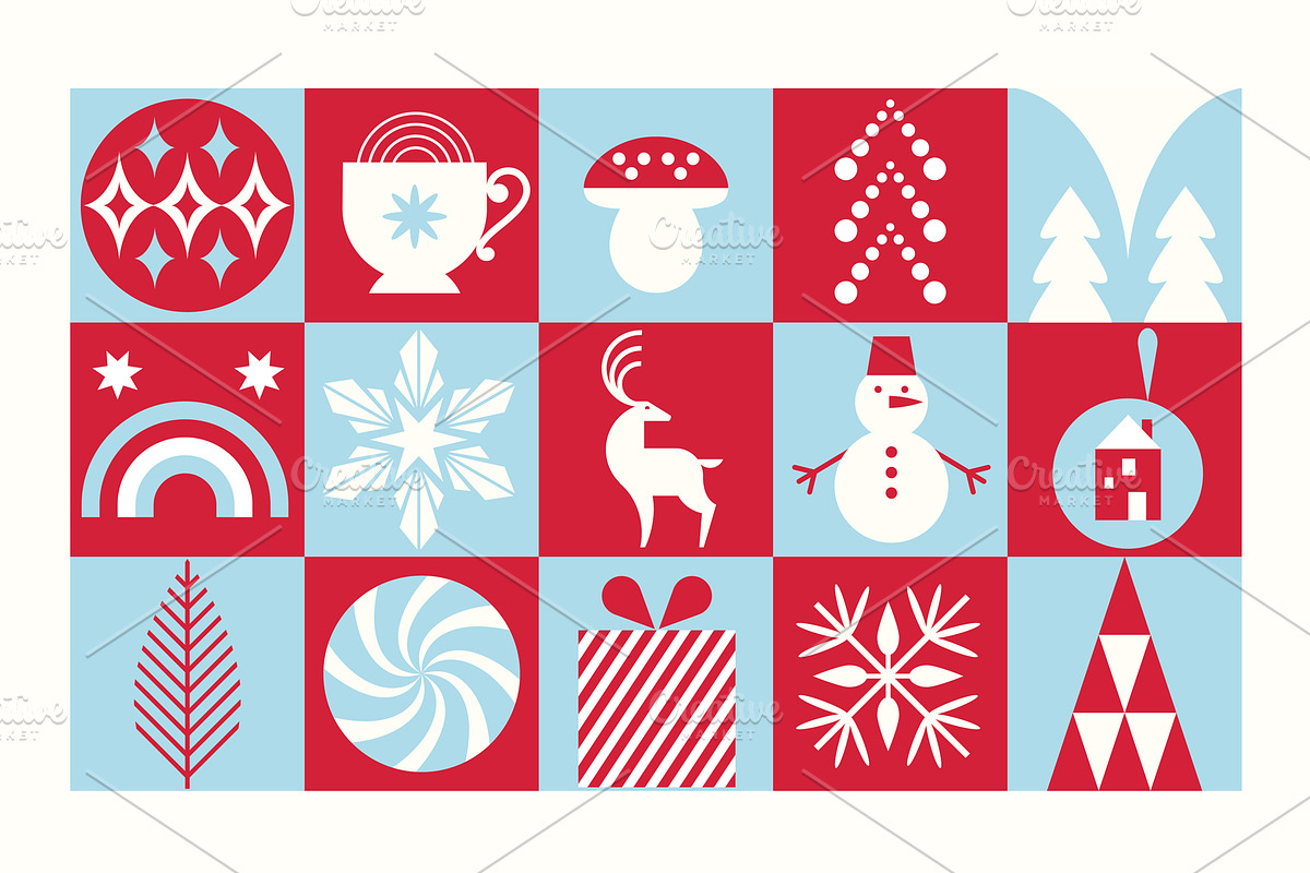 Modern Christmas Graphics & Cards, a Seasonal Illustration by lenlis (Photo 4 of 11)