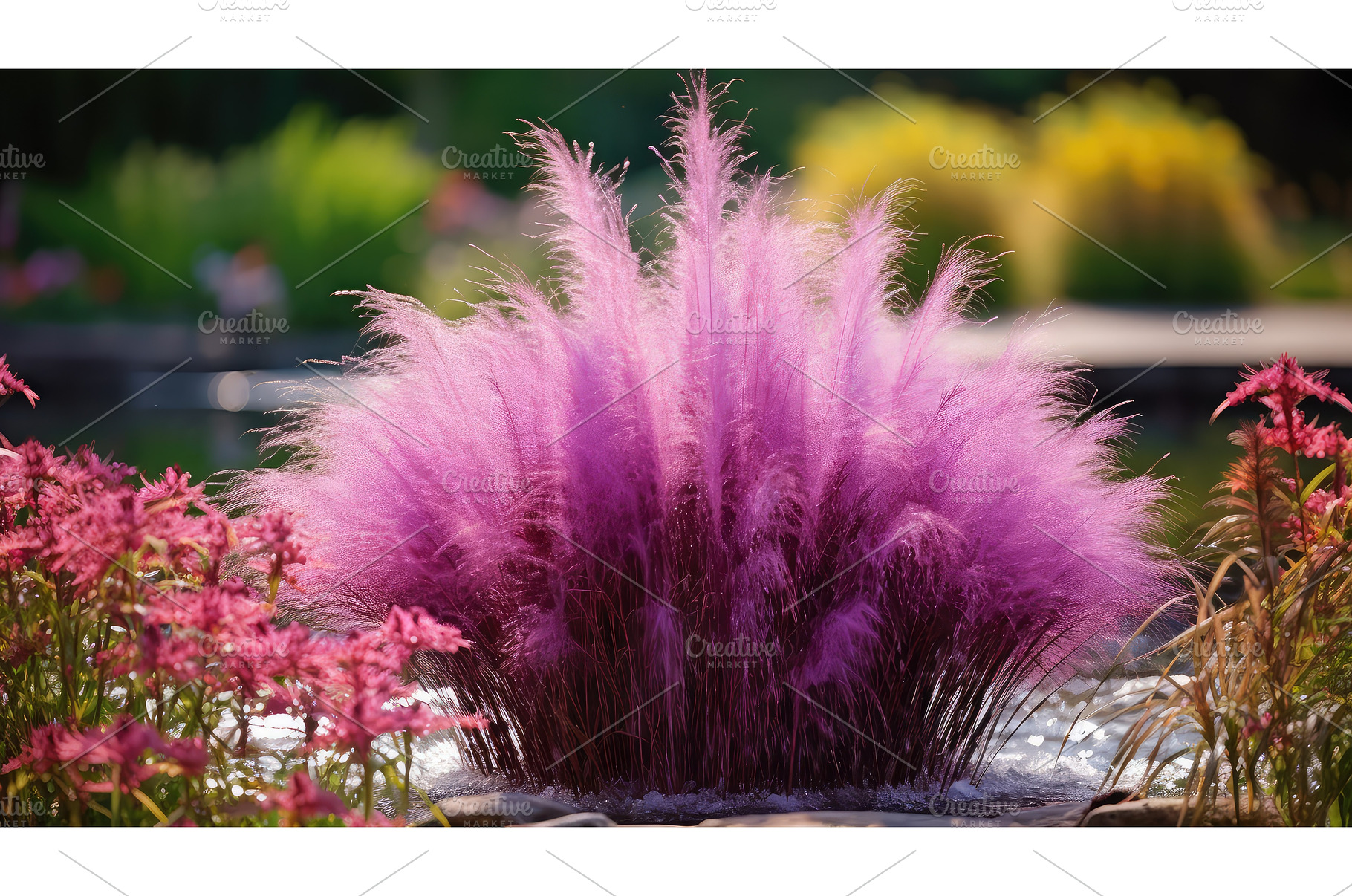 well purple fountain grass ai, a Nature Photo by pikepicture
