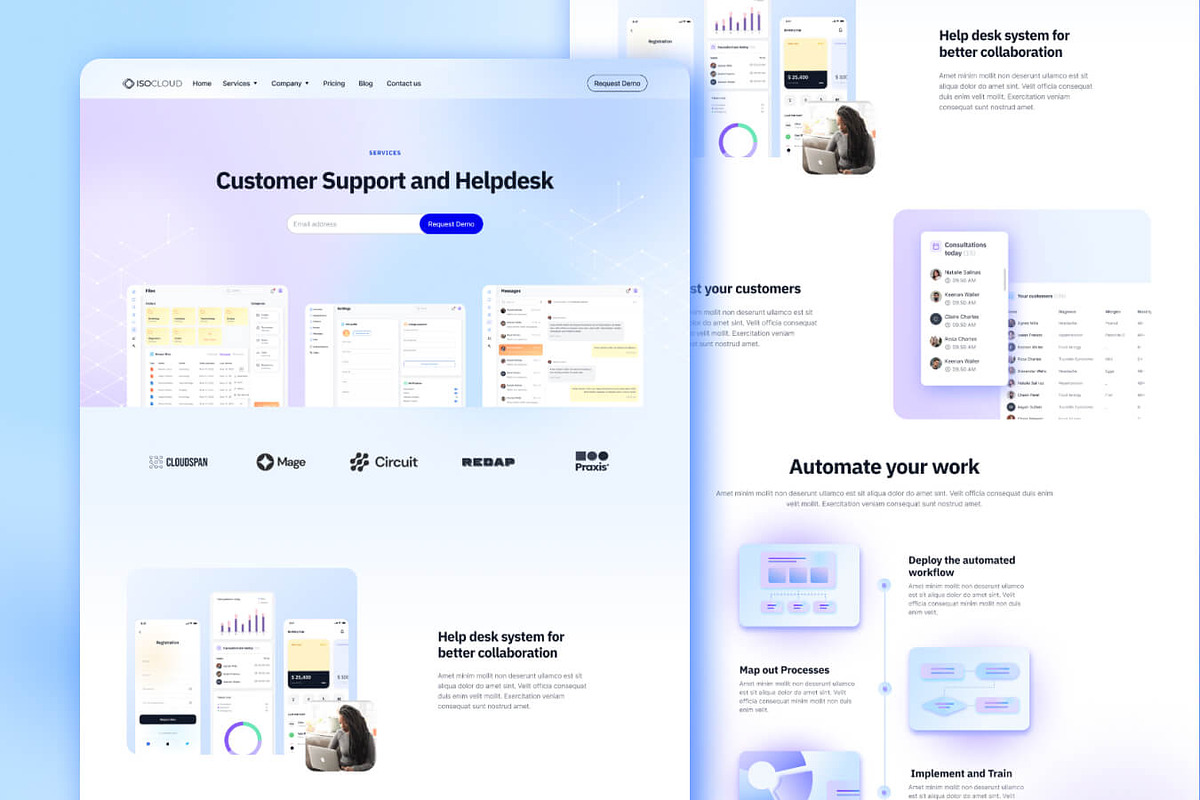 IsoCloud - SaaS Startup Template, an UI Kit Template by EGO Creative Innovations (Photo 1 of 6)