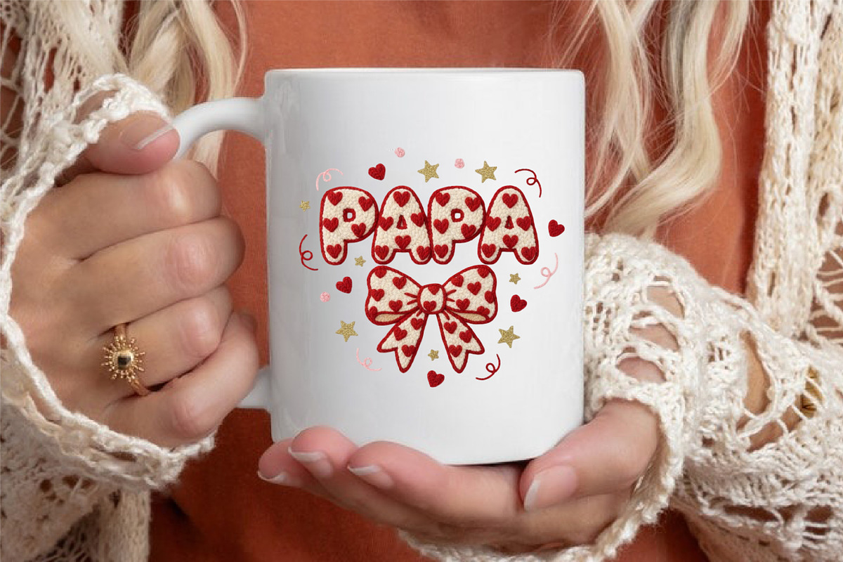 Faux Yarn Valentine’s Day Papa Png, an Illustration by designcity5 (Photo 4 of 9)