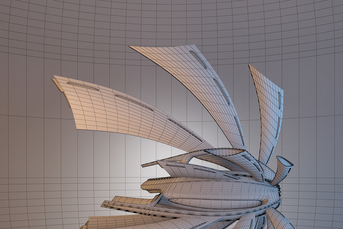 Concept of Spaceship Crow, a Cars & Vehicle 3D Model by 3D Models by Obshansky (Photo 12 of 15)