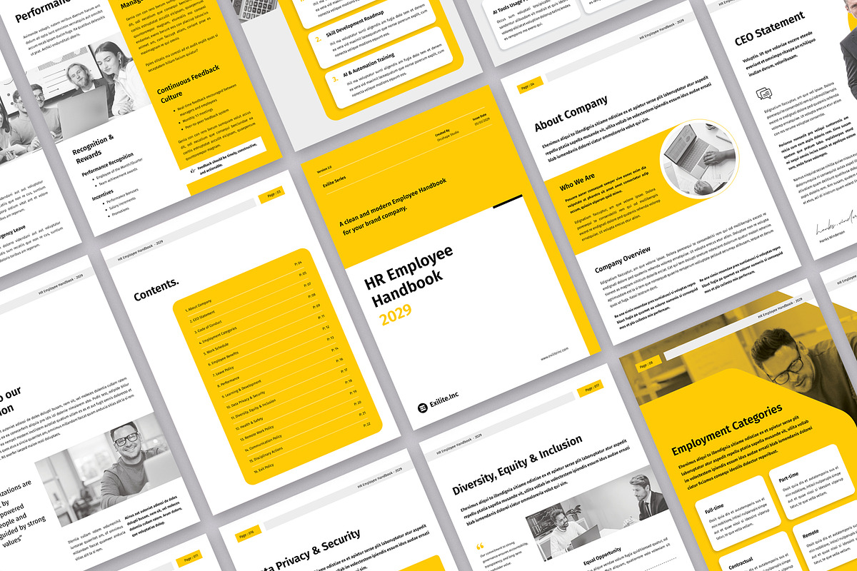 HR / Employee Handbook, a Brochure Template by Orcshape Studio (Photo 2 of 12)