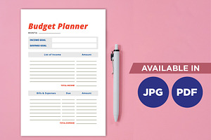 Budget Planner For Printing