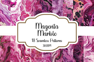 Magenta Marble Seamless Patterns, a Pattern Graphic by PrintablesByFranklyn