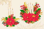 Red Poinsettia, Christmas watercolor, an Illustration by EL_SUHOVA (Thumbnail 7 of 18)