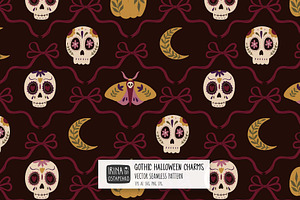 Gothic Halloween Charms Pattern