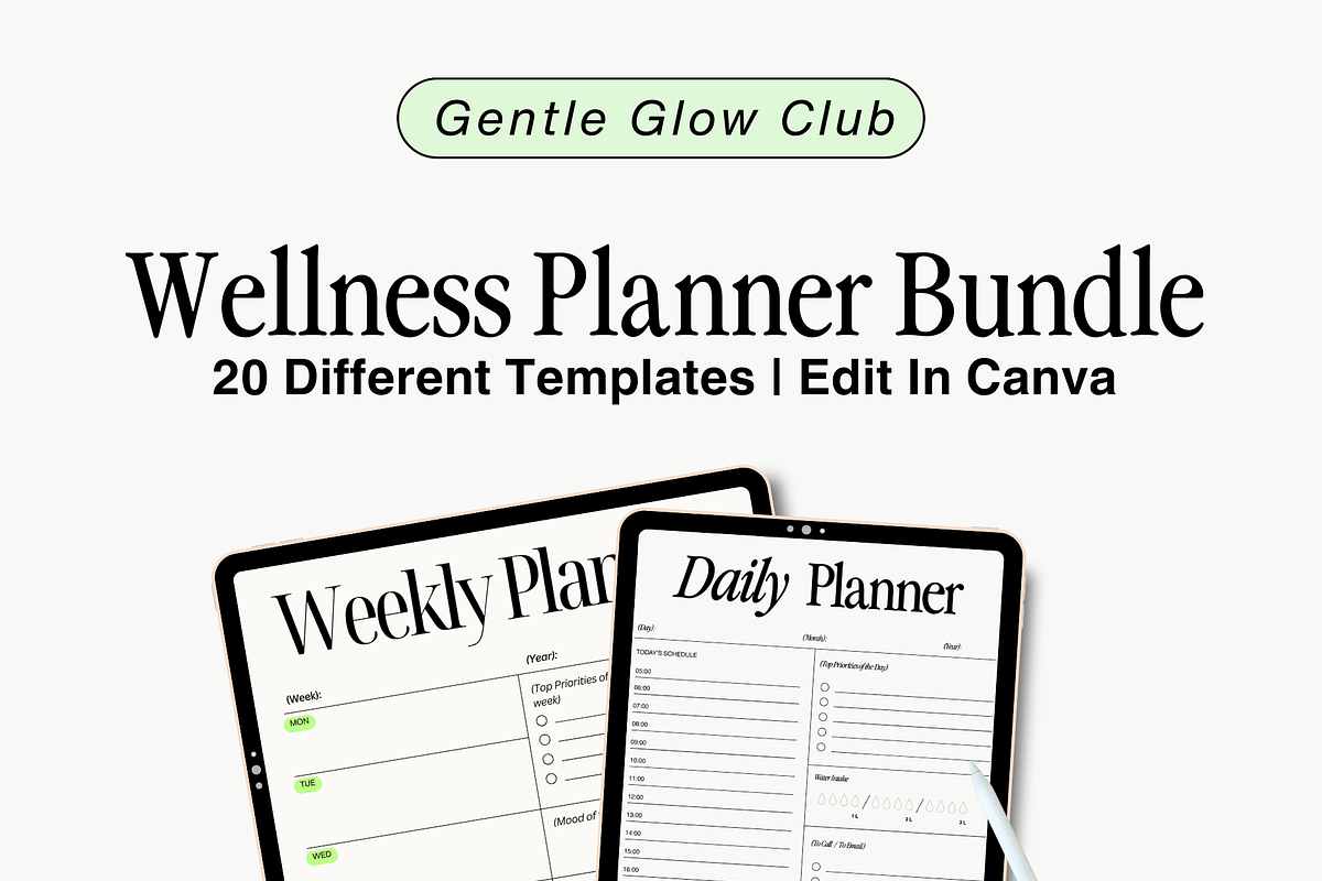 Digital Wellness Planner Bundle
