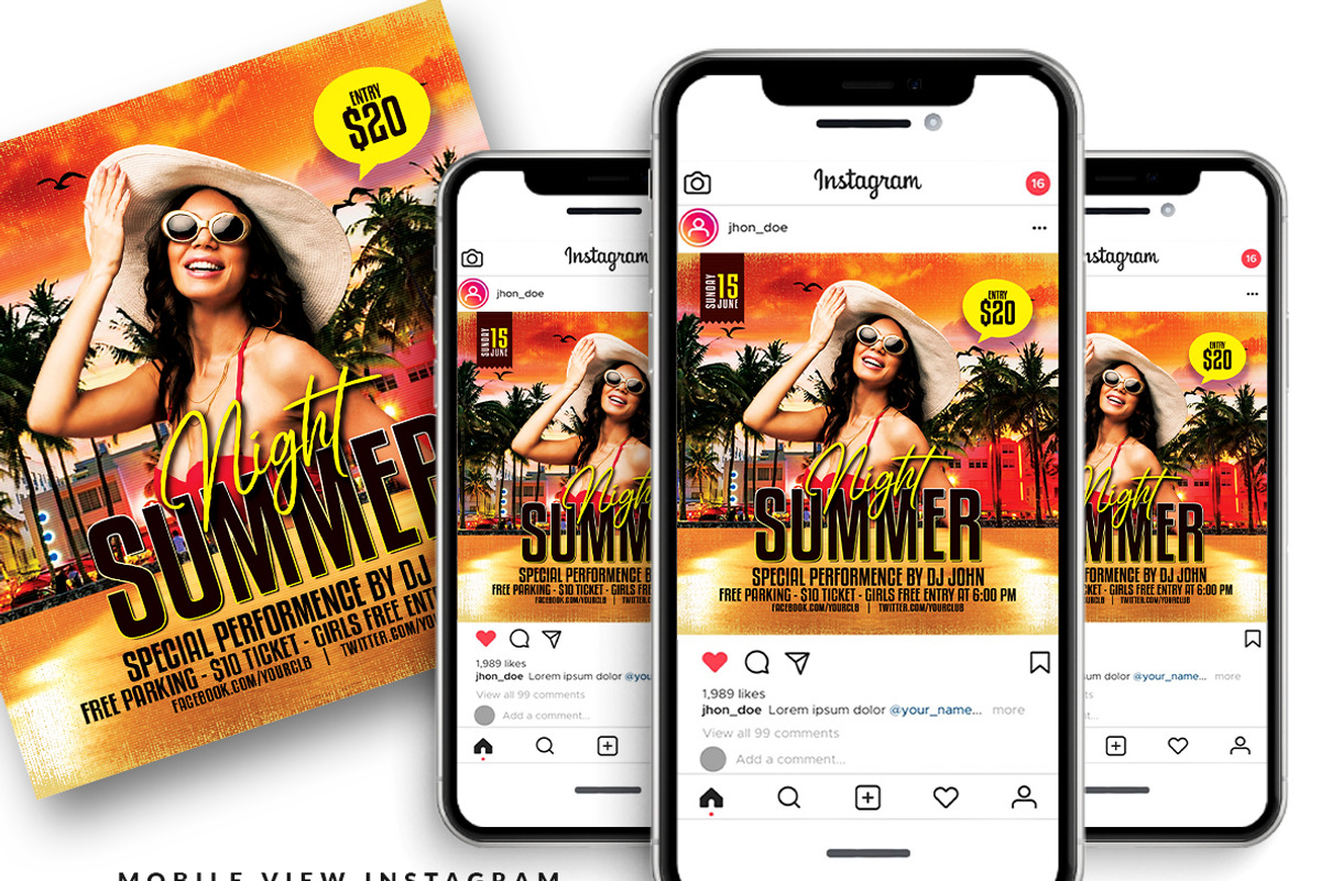 Summer Party Flyer, a Flyer Template by AfzaalGraphics (Photo 2 of 2)