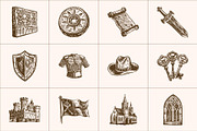 Vintage History Art Illustration Set, an Education Illustration by Prosymbols (Thumbnail 7 of 8)