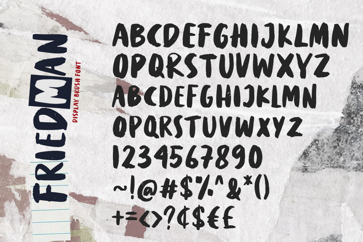 Friedman - Display Brush Font, a Font by Weape Studio (Photo 8 of 9)