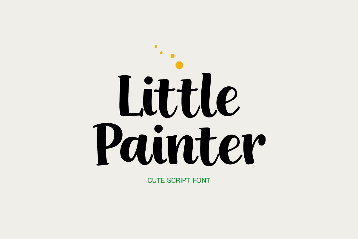 Little Painter | Cute Script Font, a Handwritten Font by gafaroff studio (Photo 1 of 5)
