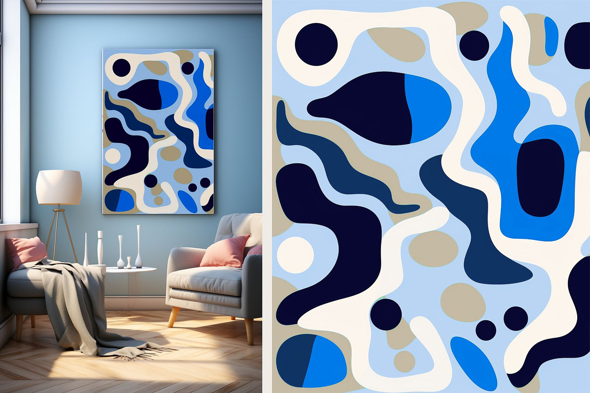 21 matisse blue wall art print, a Decorative Illustration by ARTOZEN DIGITAL (Photo 11 of 17)