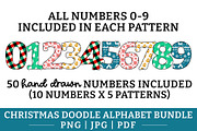 Christmas Doodle Alphabet PNG Bundle, a Graphic by CraftlabSVG (Thumbnail 4 of 13)