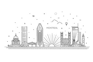 Illustration of Montreal City, an Icon by Tettygreen
