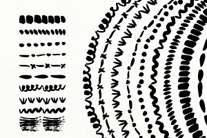 Ink Brushes. Vector hand drawn