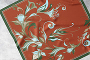 Terracotta Bloom Silk Scarf, an Object Graphic by ilustrinna (Thumbnail 5 of 7)