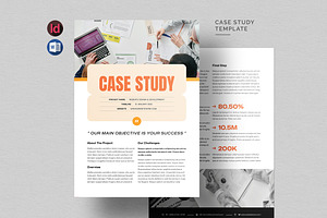 Case Study Template | Word, a Flyer Template by HiveArts
