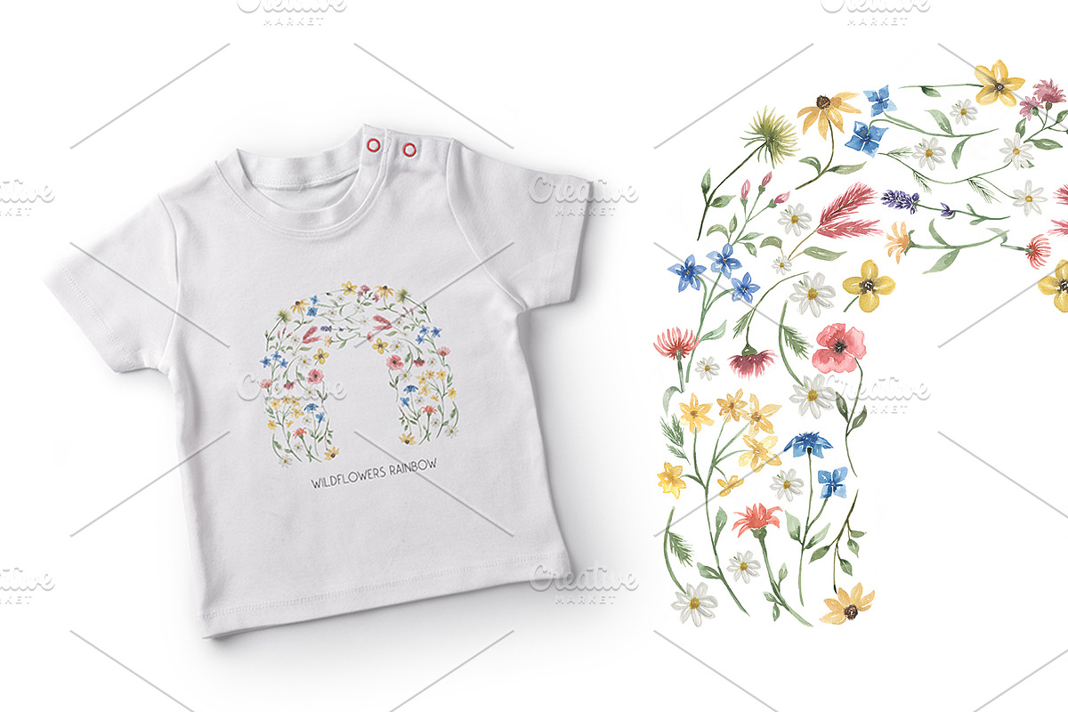Watercolor Wildflowers Collection, a Decorative Illustration by MayaNavits (Photo 6 of 14)