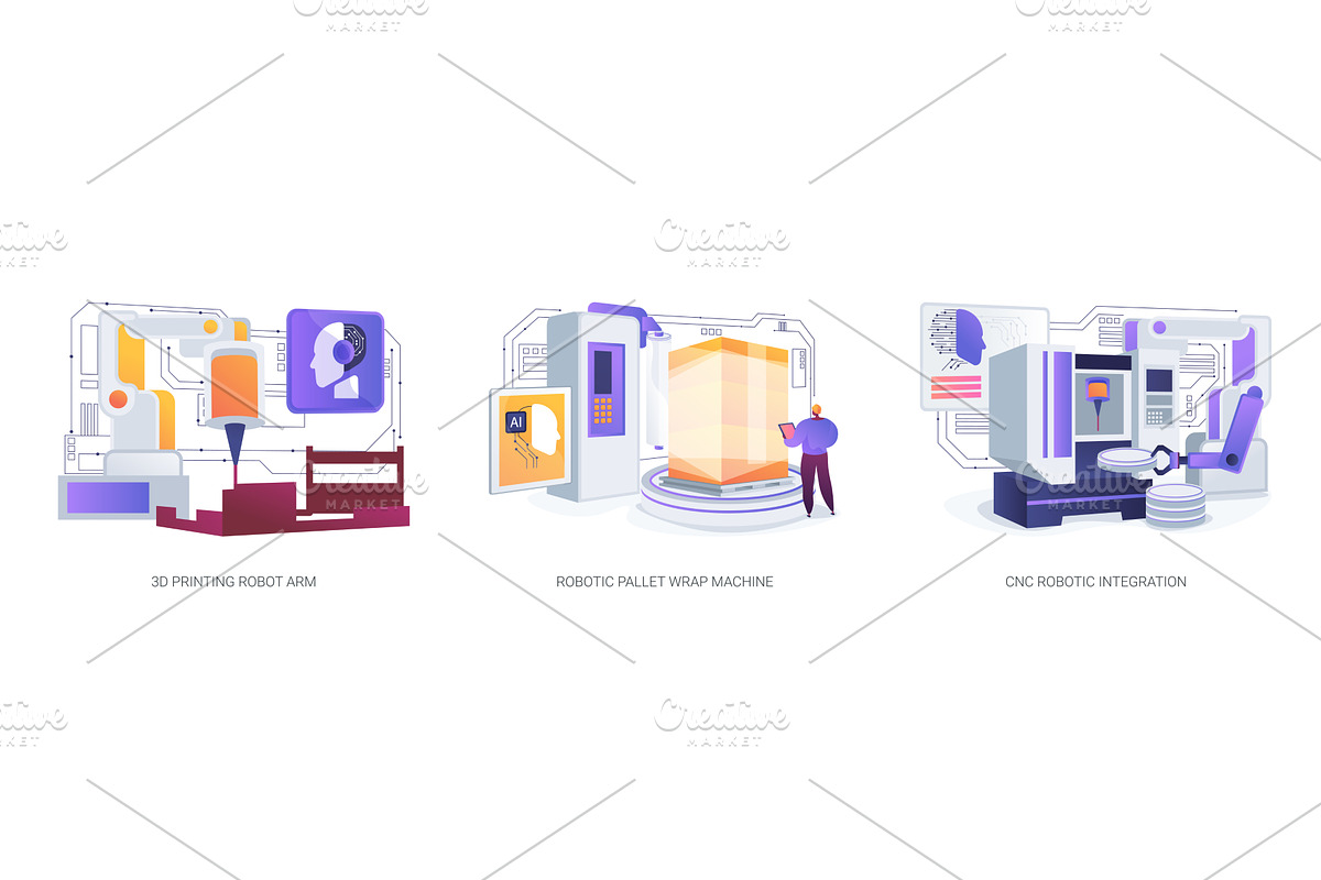 Robotics in Smart Manufacturing, a Technology Illustration by Visual Generation