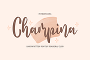 Champina | Handwritten Font, a Script Font by Forberas Club (Thumbnail 1 of 8)