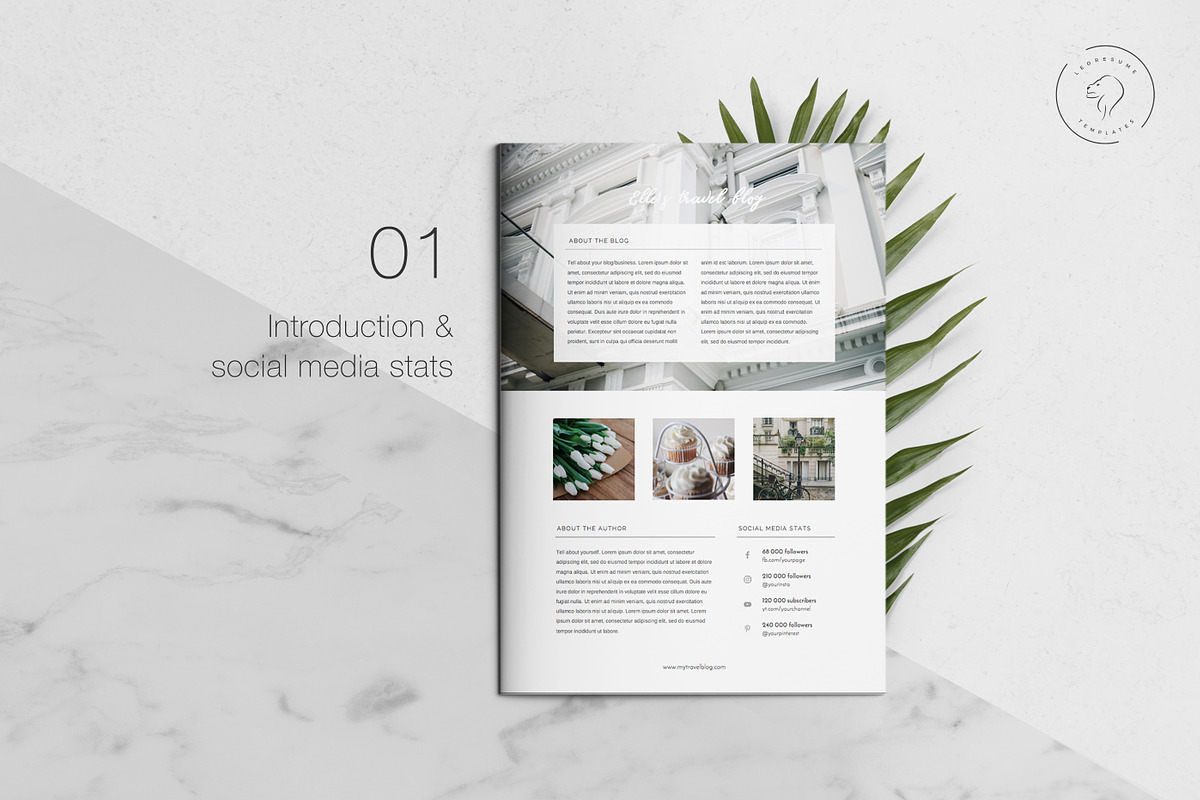3 Page Press Kit Template, a Resume Template by Leo Resume (Photo 3 of 7)