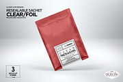 Clear Foil Sachet Packaging Mockup, a Cups & Container Mockup by INCDesign (Thumbnail 10 of 14)