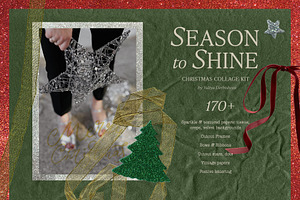 Christmas collage background frames, an Object Graphic by Yuliya Derbisheva