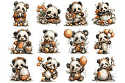 Whimsical Easter Panda Clipart, a Graphic by CitraGraphics (Thumbnail 2 of 5)