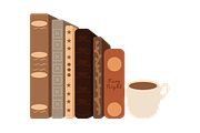 Cozy Autumn Books Vector Clipart Set, a Seasonal Illustration by uStickery (Thumbnail 5 of 8)