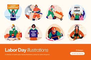 Labor Day Art, a Person Illustration by Prosymbols