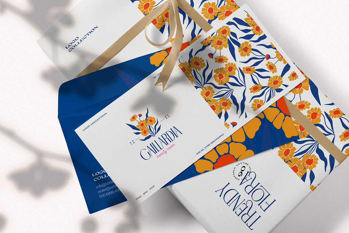 Trendy Flora Logo Kit, a Branding & Logo Template by KetteCreate (Photo 8 of 18)