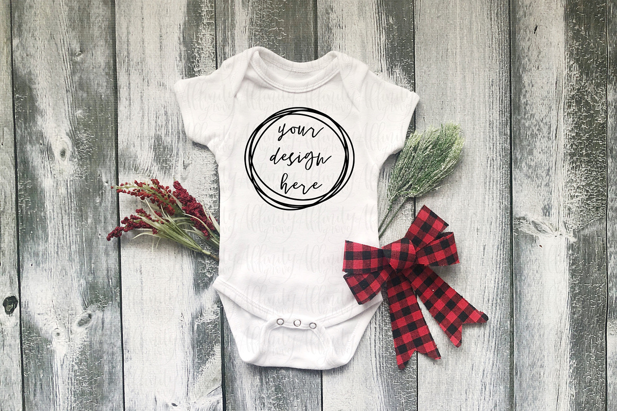 Baby Clothing Christmas Mockup, a Household Mockup by Affinity Grove