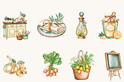 Watercolor Meal Prep Grocery, an Object Illustration by BusyDaydesign (Thumbnail 2 of 9)