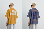 T-Shirt Back Mockup PSD Female Model, a Shirt Mockup by Rymden_Fl (Thumbnail 1 of 5)