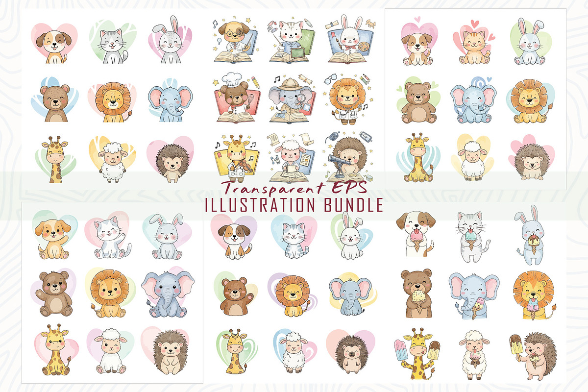 100 Charming animal illustrations, an Animal Illustration by Sofia's Fashion (Photo 2 of 3)