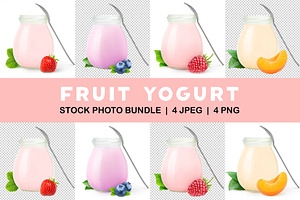 Fruit yogurts, an Object Graphic by Fruits+Veggies
