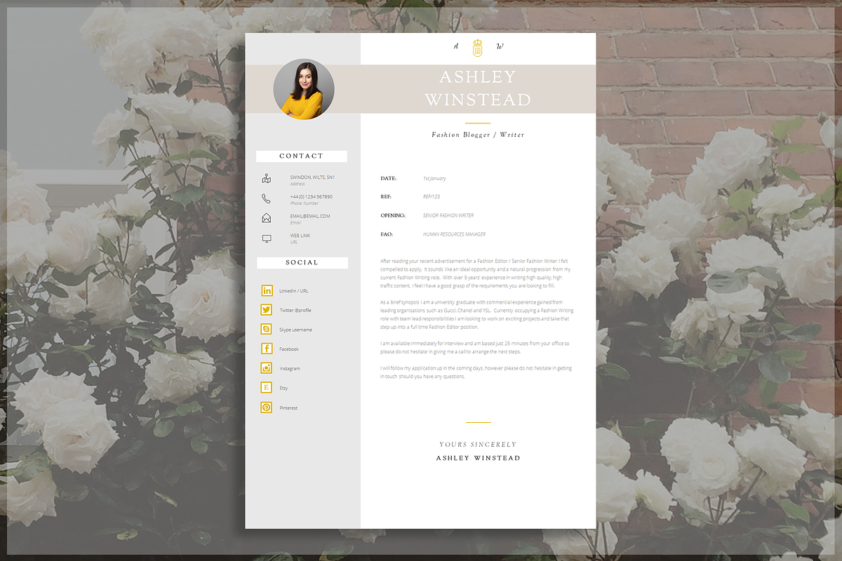 2 Page CV Template, a Resume Template by introDuice - CV / Resumes (Photo 4 of 8)
