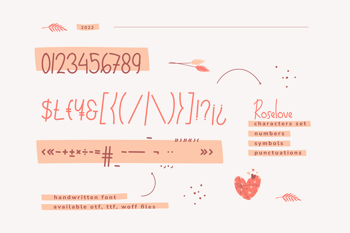 Roselove Playful Handwritten Font, a Handwritten Font by infernostudio3 (Photo 9 of 11)