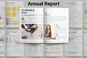 Annual Report Template, a Brochure Template by GoldenGrid Studio (Thumbnail 2 of 13)