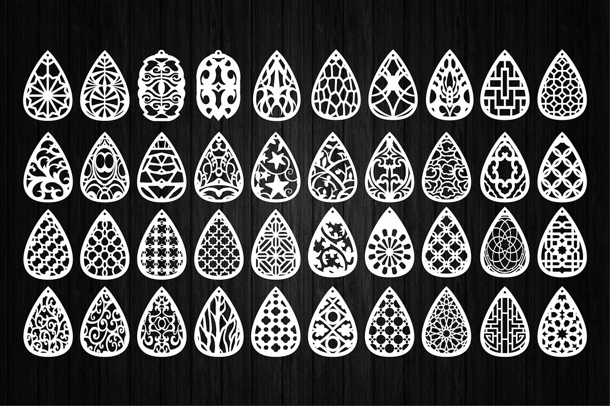 120 Svg Earrings laser cut template, a Graphic by CncCutModel (Photo 3 of 4)