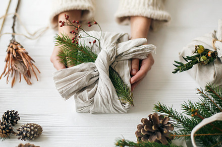 Zero waste Christmas holidays gift, a Holiday Photo by Sonjachni