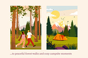 Hiking & Camping in Mountains, an Illustration by Olga Bonitas (Thumbnail 4 of 8)